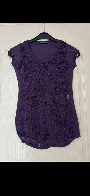 Tee-shirt femme Sandro Ferrone taille L (TI), Enlèvement ou Envoi, Comme neuf, Violet