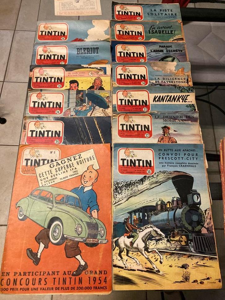 HET DAGBOEK VAN KUIFJE, OUD 1950, Boeken, Stripverhalen, Gelezen, Meerdere stripboeken, Ophalen of Verzenden