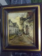 Schilderijtje "Boer met koeien", de Jongh, Antiek en Kunst, Ophalen of Verzenden