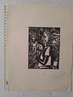 Houtsnede Frans Masereel "De visser" Souvenirs de mon pays, Antiek en Kunst, Kunst | Etsen en Gravures, Ophalen of Verzenden