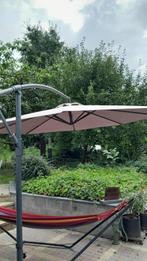Zwevende parasol met voet, Tuin en Terras, Parasols, Ophalen, Gebruikt, Kantelbaar, Zweefparasol
