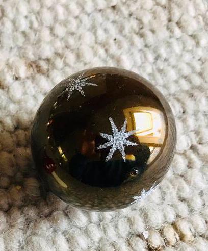 1 oude kerstbal met sterren, Antiek en Kunst, Antiek | Glaswerk en Kristal, Ophalen of Verzenden