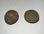 2 Pyriet knollen -  44gram totaal - diameter 23mm, Verzamelen, Ophalen of Verzenden, Mineraal