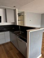 Strakke moderne matgrijze hoekkeuken compleet + GEDEMONTEERD, Gris, Enlèvement ou Envoi, Composite, Sans poignée