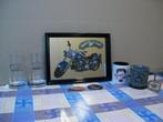 Harley Davidson Motor Moto - Spiegel - Glas - Tas - Vintage, Comme neuf, Motos, Enlèvement ou Envoi