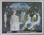 PAUL DELVAUX / LE JARDIN / KLEUROFFSET / 66x83cm / KADER SIG, Antiek en Kunst, Ophalen