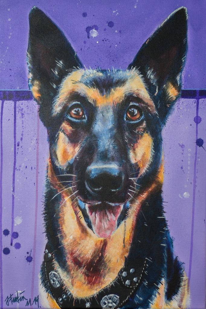 portrait animalier sur commande, Antiek en Kunst, Kunst | Schilderijen | Modern, Ophalen of Verzenden