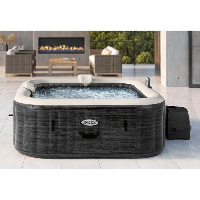 Intex PureSpa Deluxe Bubble Greystone 6 persoons incl. Wifi, Tuin en Terras, Bubbelbaden en Hottubs, Zo goed als nieuw, Opblaasbaar
