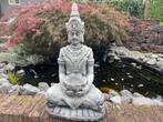 Boeddha met Lotusbloem , hoogte65cm, Tuin en Terras, Ophalen, Nieuw, Beton, Boeddhabeeld