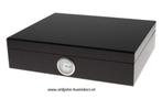 H34 HUMIDOR BOOKWILL BLACK 230 x 219 x 59 mm -25 sigaren, Verzenden, Nieuw, Tabaksdoos of Verpakking