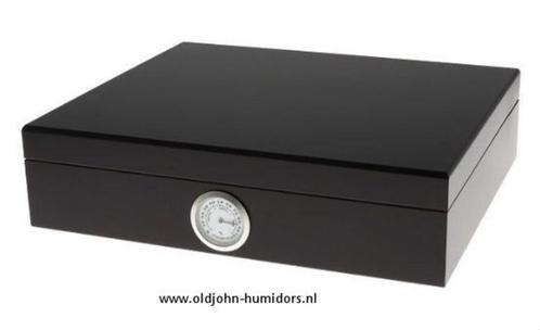 H34 HUMIDOR BOOKWILL BLACK 230 x 219 x 59 mm -25 sigaren, Verzamelen, Rookartikelen, Aanstekers en Luciferdoosjes, Nieuw, Tabaksdoos of Verpakking
