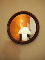 Vintage ronde Tiger spiegel met standaard, 1970s, Huis en Inrichting, Ophalen, Minder dan 50 cm, Gebruikt, Rond