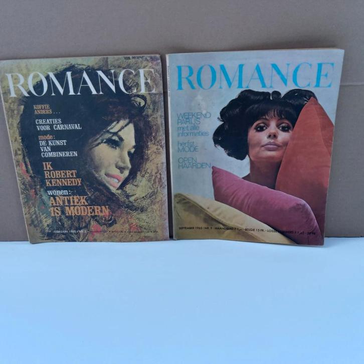 'Romance ': 2 vintage tijdschriften 1965., Collections, Revues, Journaux & Coupures, Journal ou Magazine, 1960 à 1980, Enlèvement ou Envoi