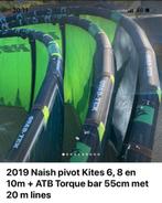 Naish Pivot kites 6-8-10m + board twintip + bar, Ophalen, Gebruikt, Kitesurf-set, Twintip