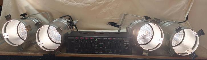 Par64 set met Botex DC-4P controller, Muziek en Instrumenten, Licht en Laser, Gebruikt, Licht, Geluidgestuurd, Ophalen