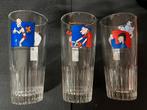 3 bierglazen Cristal Alken olympische Spelen, Ophalen, Gebruikt
