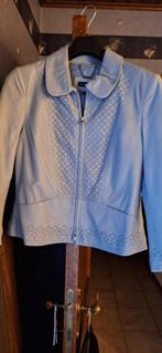 Caroline Biss lichtblauw vest in leder maat 40, Kleding | Dames, Maat 38/40 (M), Zo goed als nieuw, Caroline Biss, Verzenden