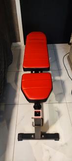 Heel stevig trainingsbankje met biceps curl en leg extension, Enlèvement