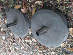 Gratis: twee extra zware (+50kg) betonnen parasolvoeten, Ophalen, Gebruikt, Parasolvoet
