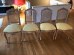 Lot de 4 chaises bois céruse, Ophalen, Riet of Rotan, Gebruikt, Overige kleuren
