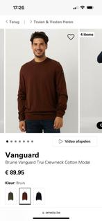 Trui heren Vanguard wol, Comme neuf, Taille 48/50 (M), Brun, Enlèvement