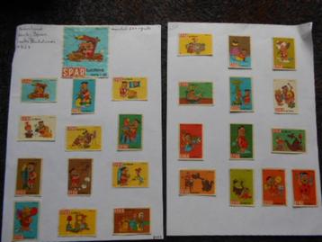 Étiquettes Flintstones Spar 1967, étiquettes assorties 