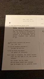 Zuster Bernarde Deschaumes, Verzamelen, Bidprentjes en Rouwkaarten, Verzenden, Bidprentje