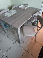 keukentafel met 4 stoelen, Huis en Inrichting, Ophalen, Kunststof, Gebruikt, 75 cm of meer