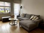 Canapé d'angle + repose-pieds gris foncé, Huis en Inrichting, Zetels | Complete zithoeken, Ophalen, Gebruikt, Stof