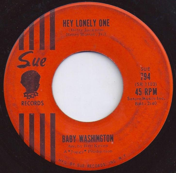 Baby Washington ‎– Hey Lonely One " Popcorn ", Cd's en Dvd's, Vinyl Singles, Zo goed als nieuw, Single, R&B en Soul, 7 inch, Ophalen of Verzenden