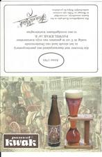 Carte de table de bière Pauwel Kwak, Panneau, Plaque ou Plaquette publicitaire, Comme neuf, Enlèvement ou Envoi