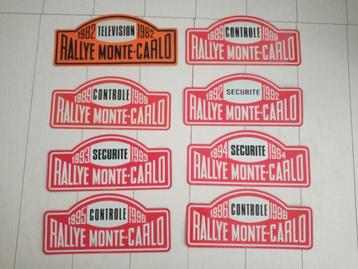 8 plaques de Rallye Monte-Carlo, très belles pièces 