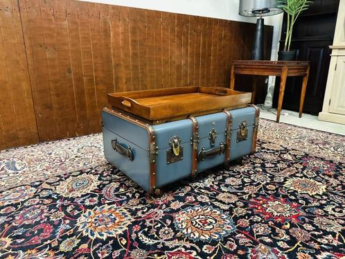 Klassieke Authentic Models Salontafel Hutkoffer, Antiek en Kunst, Antiek | Kantoor en Zakelijk, Ophalen of Verzenden