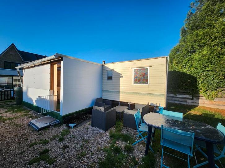 Stacaravan inclusief meubels volledig compleet!, Caravans en Kamperen, Stacaravans, Ophalen