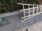 Tweedelige uitschuifbare ladder, alu, Doe-het-zelf en Bouw, Ladders en Trappen, Ophalen, Zo goed als nieuw, Ladder