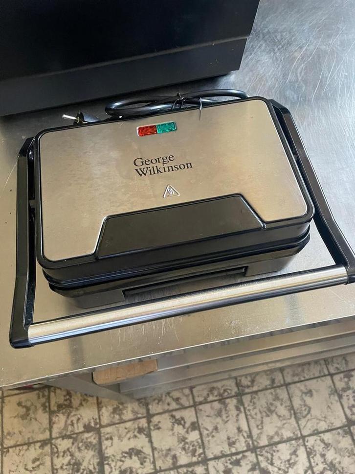 George Wilkinson grill & panini toaster – 750W – als nieuw, Elektronische apparatuur, Contactgrills, Zo goed als nieuw, Ophalen of Verzenden