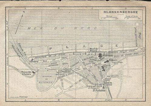 1920 - Blankenberge stadsplannetje, Livres, Atlas & Cartes géographiques, Belgique, Envoi