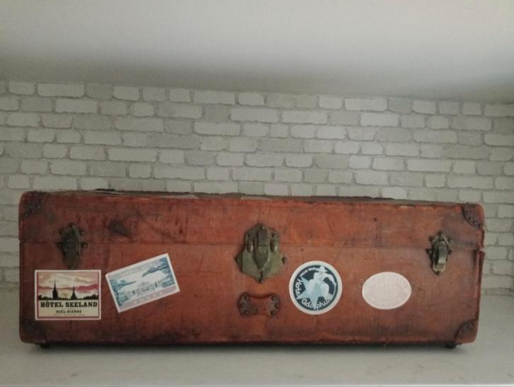 Antieke Franse Hutkoffer – Bertin Frères (ca. 1890–1920), Antiek en Kunst, Antiek | Woonaccessoires, Ophalen