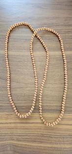 halsketting van houten kralen, Ophalen, Zo goed als nieuw, Bruin, Overige materialen