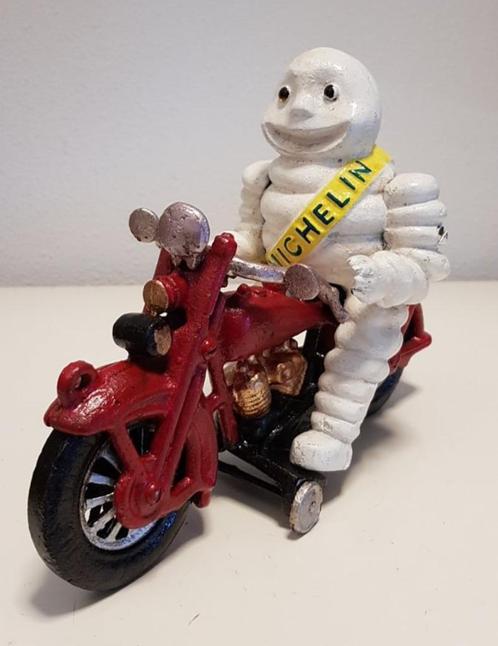 Michelin Bibendum ijzeren reclame beeld motor banden, Verzamelen, Beelden en Beeldjes, Gebruikt, Overige typen, Ophalen of Verzenden