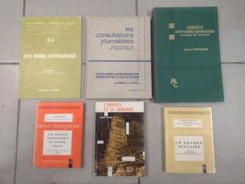 Lot de livres oto rhino laryngologie ORL et vue, Enlèvement, Utilisé