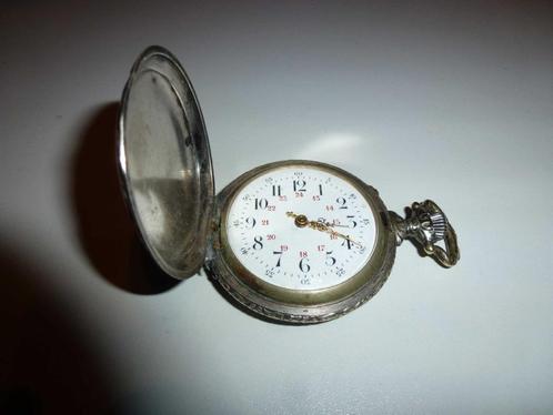 Gegraveerd zakhorloge gesigneerd FRAINIER, Handtassen en Accessoires, Horloges | Antiek, Zakhorloge, Overige merken, Zilver, Onbekend