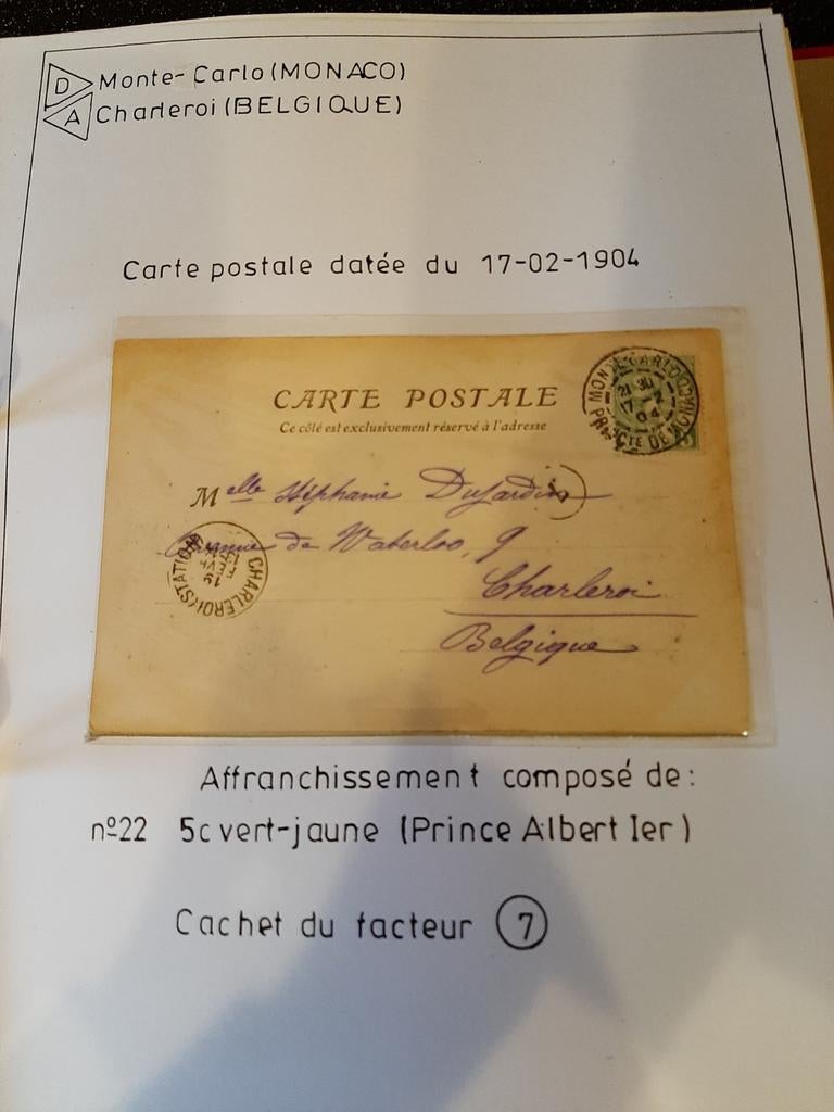 Lot de cartes postales de Monaco 1904, Enlèvement ou Envoi