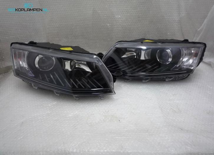 Skoda Octavia 3 Bi-Xenon LED koplamp koplampen links rechts, Auto-onderdelen, Verlichting, Skoda, Gebruikt, Herkomst onderdeel bekend