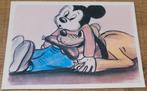 Mickey Mouse en Pluto: kaart, Ophalen of Verzenden, Mickey Mouse, Gebruikt, Papier, Kaart of Schrift