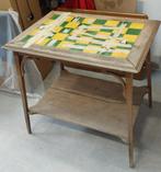 vintage art deco tafel met mozaïektegels, Huis en Inrichting, Ophalen, Gebruikt