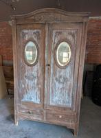 antieke houten kledingkast, Antiek en Kunst, Ophalen