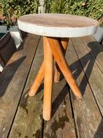 Houten krukje, Enlèvement, Comme neuf, Rond, Bois