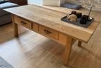 Teakhouten salontafel blank, Ophalen, Gebruikt, 100 tot 150 cm, 50 tot 75 cm
