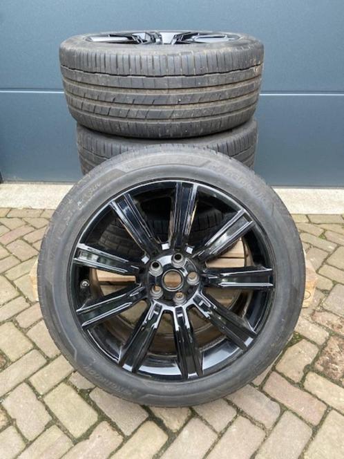 Range Rover Sport zomer set velgen+banden 275 45 21 BLACK, Auto-onderdelen, Banden en Velgen, Banden en Velgen, Zomerbanden, 21 inch